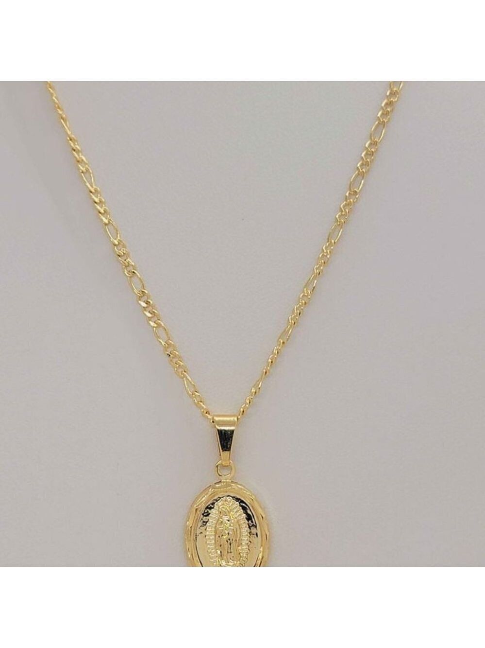 Brand New Brazilian 18k Gold Filled Virgen de Guadalupe Necklace - Picture 3 of 5